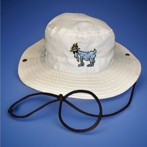 GOAT USA OG Adjustable Bucket White Hat Men’s OS Summer Camping Beach Vacation